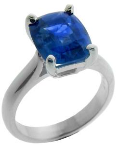 Custom Blue Sapphire Solitaire Ring
