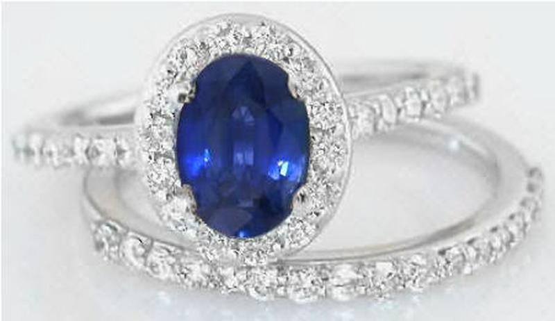 Diamond and Sapphire Engagement Rings