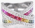 Rainbow Sapphire Rings
