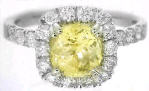 Genuine Radiant Cut Yellow Sapphire Rings