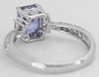 1.84 ctw Blue Sapphire & Diamond Ring in 14k white gold
