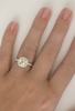 2.17 ctw Ceylon Unheated Yellow Sapphire and Diamond Halo Ring in 14k white gold