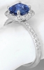 2.33 ctw Genuine Cushion Sapphire Ring in 14k white gold