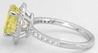 Canary Yellow 3.55 ctw Oval Yellow Sapphire and Diamond Ring Halo in 14k white gold