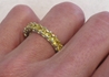 4.3 ctw Princess Cut Yellow Sapphire Eternity Band Ring in 14k white gold