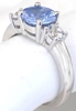 Three stone sapphire rings- blue and white sapphire