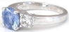 Blue and White Sapphire Ring
