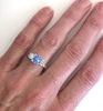 1.86 ctw Ceylon Blue and White Sapphire Ring in 14k white gold - SSR-5689