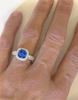14k white gold Sapphire and Diamond Ring