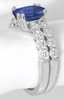 Genuine Fine Sapphire Engagement Ring in 14k white gold from MyJewelrySource