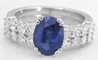 Natural Sapphire Engagement Ring in 14k white gold from MyJewelrySource