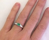 Solitaire Emerald Ring in White Gold