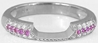 Pink Sapphire and Diamond Band in 14k White Gold