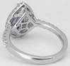 1.83 ctw Pear Shape Purple Sapphire Ring with Diamond Halo in 14k white gold