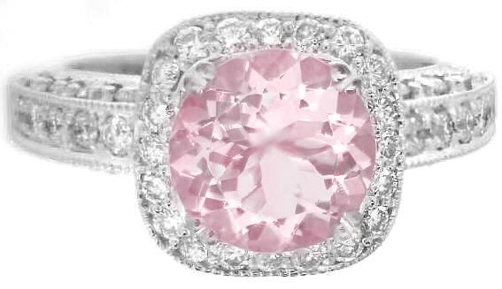 Baby Pink Diamond Sapphire Rings