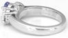 Non Diamond 3 stone Sapphire Engagement Ring in 14k white gold