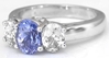 Past Present Future 2.66 ctw Ceylon Sapphire Engagement Ring in 14k white gold