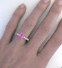 2.24 ctw Oval Pink Sapphire and Diamond Ring in 14k white gold - SPR-110