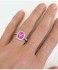 Diamond and Pink Sapphire Engagement Rings