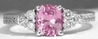 Unique Cushion Pink Sapphire Diamond Rings