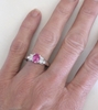 Past Present Future Pink Sapphire Rings in 14k