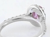 Pink Sapphire and Diamond Engagement Ring