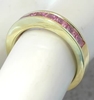 Pink Sapphire Princess Cut Ring