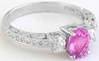 Oval Pink Sapphire Vintage Rings