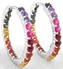 Bright Rainbow Sapphire Earrings