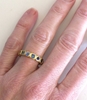 2.7 ctw Round and Princess Cut Rainbow Sapphire Eternity Ring in 14k yellow gold - SSR-5072