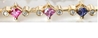 Petite Rainbow Sapphire Diamond Bracelets