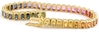 Bezel Set Rainbow Sapphire Bracelets