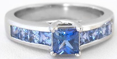 Shades of blue sapphire Ring