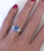 Diamond Alternative: 3.07 ctw Blue and White Sapphire Ring in 14k white gold