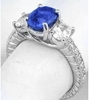 Sapphire Engraved Ring