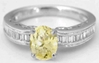 Light Yellow Sapphire Diamond Engagement Rings