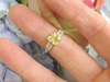 Natural Radiant Cut Unheated Yellow Sapphire Ring in 18k white gold