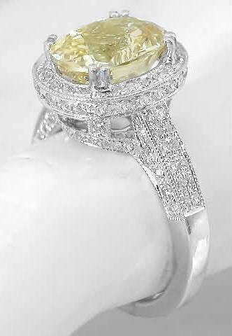 Yellow oval engagement rings