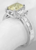 Yellow Sapphire Baguette Diamond Engagement Rings