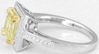 Unheated Asscher Cut Yellow Sapphire and Diamond Halo Ring