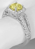 Yellow Sapphire and Diamond Engagement Rings in 18k