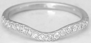 Natural sapphire ring in 14k white gold
