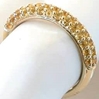0.86 ctw Pave Yellow Sapphire Ring in 14k yellow gold