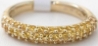 0.86 ctw Pave Yellow Sapphire Ring in 14k yellow gold