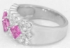 1.33 ctw Princess Cut Pink Sapphire and Diamond Band in 14k white gold