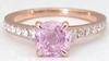 1.81 ctw Pink Sapphire and Diamond Ring in 18k rose gold
