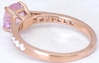 Pastel Pink Sapphire and Diamond Ring in 18k rose gold
