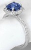 2.33 ctw Genuine Cushion Sapphire Ring in 14k white gold