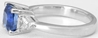 2.51 ctw Ceylon Sapphire and Trillion Diamond Ring in Platinum