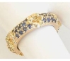 Blue sapphire flower eternity band